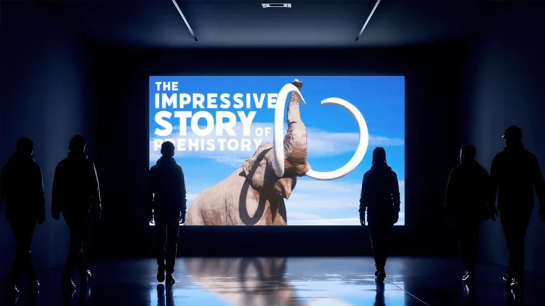 LED display in a museum
