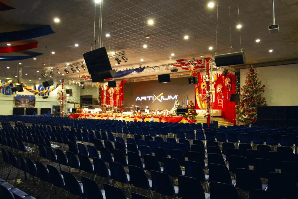 LED display in the Charisma church hall