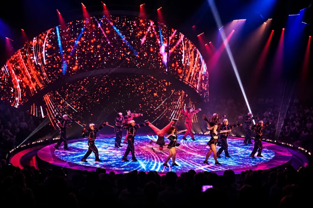 LED floor in the Circus Knie ring