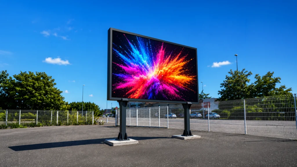 Free-standing digital billboard