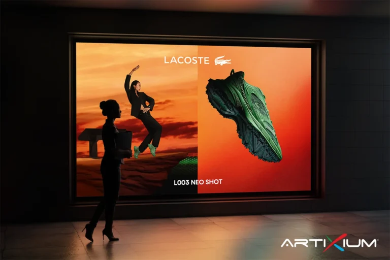 Écran LED dans un commerce