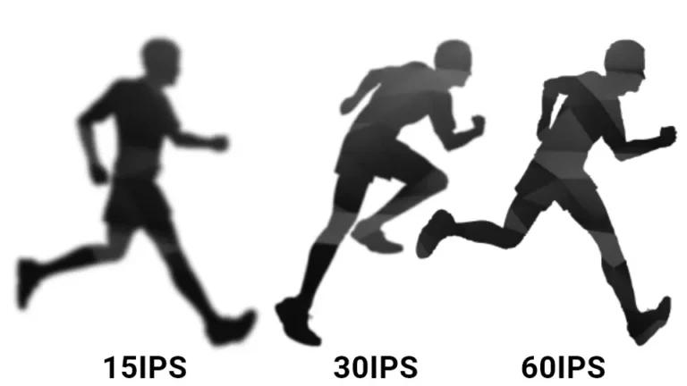 Silhouette d’un coureur à 15, 30 et 60 images par seconde
