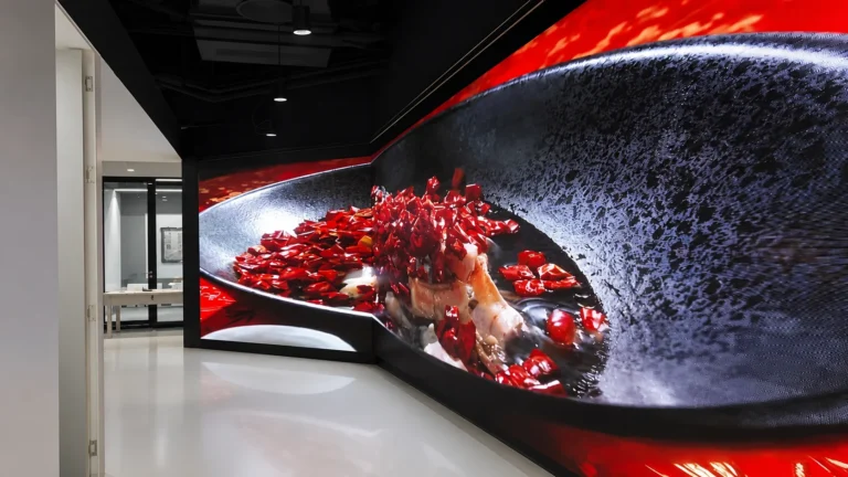 Mica flexible LED display in use