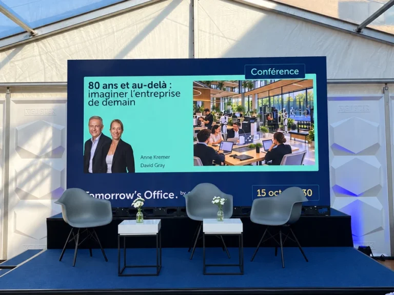 Beryl LED wall on the conference stage at Tomorrow’s Office 2026
