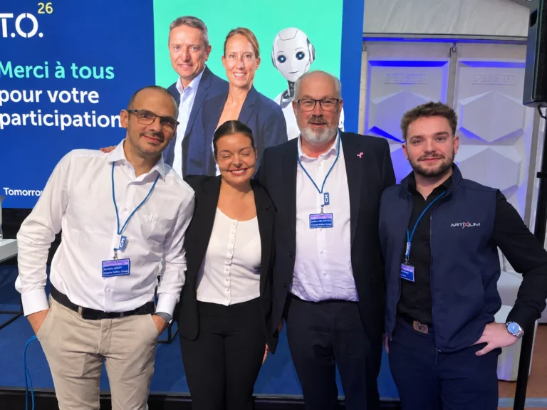 Mehdi Labesse (Artixium) with the CK Charles Kieffer Group team at Tomorrow’s Office 2026