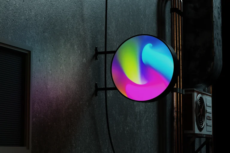Bifaceo round LED sign: high brightness
